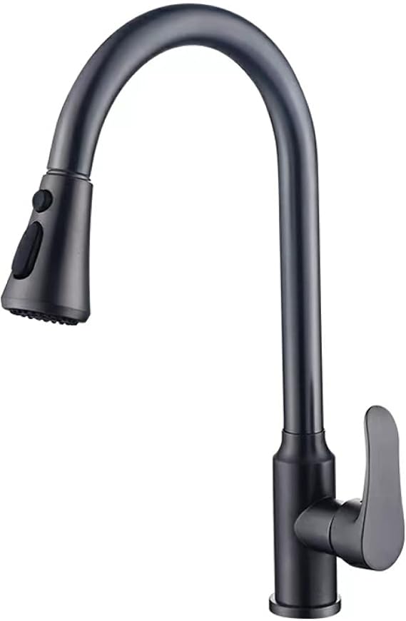 Kitchen Faucet with Pull Down Sprayer,3-Function Kitchen Sink Faucet with Pull Down Sprayer,Single Handle One Hole Kitchen Faucet,Mixed Hot and Cold Water Faucet-Graya