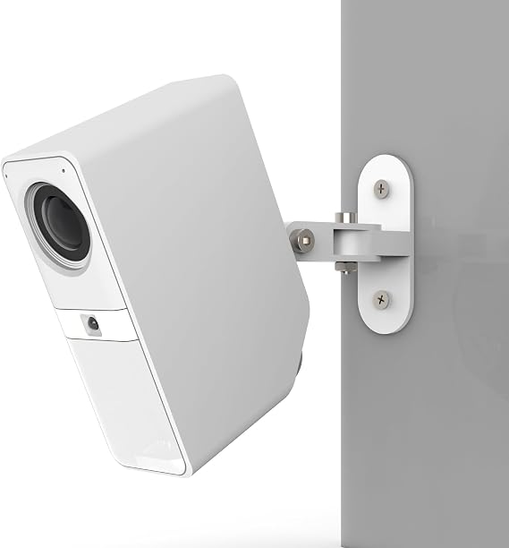 Metal Wall Mount Compatible with SimpliSafe Smart Alarm Indoor Camera | (White, Pack of 1) 360 Degree Adjustable Upright from The Ceiling or Wall, Provide Better Viewing Angle
