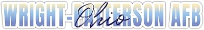 Wright-Patterson AFB Ohio Souvenir 2-Inch Magnet Script Design 2 Inch|Magnet