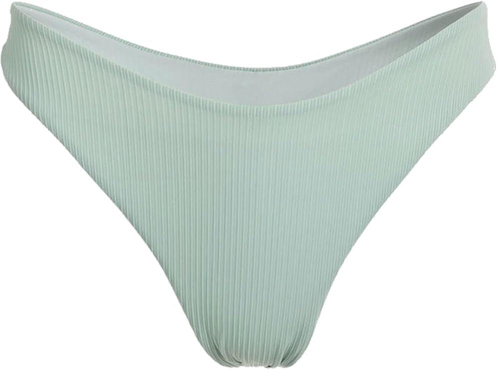 BERLOOK Women's Ribbed Tie Reversible Bikini Bottom Adjustable Hipster Full & High Cut Swimsuit