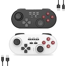 MOVONE Wireless Controller 2 pack for Nintendo Switch/Lite/OLED/Switch 2/PC/Steam Deck, Dual Vibration/Turbo/Ergonomic (Black&White)