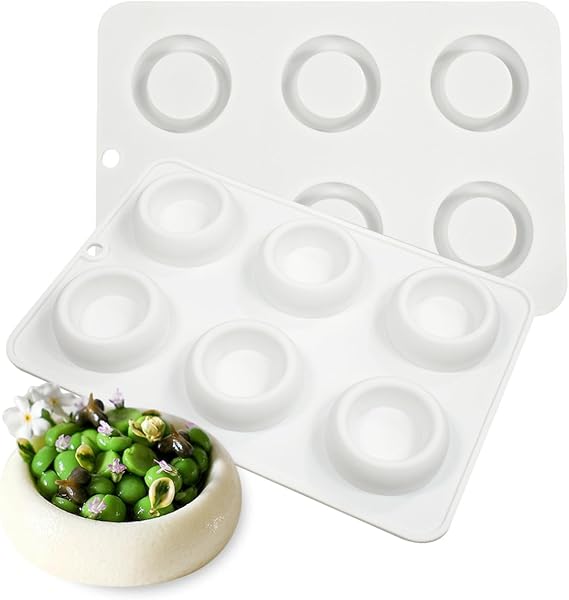 Fondant Mold Flower Pot Silicone Molds Succulent Plants Planter Pot Mould Honeycomb Cake Molds for Cookies Mousse Pudding (C_ Flower Pot)