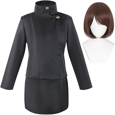 Ieiri Shoko Cosplay Costume JJK Outfit Uniform Ieiri Shoko Black Jacket Skirt Suit for Halloween Party Role Play