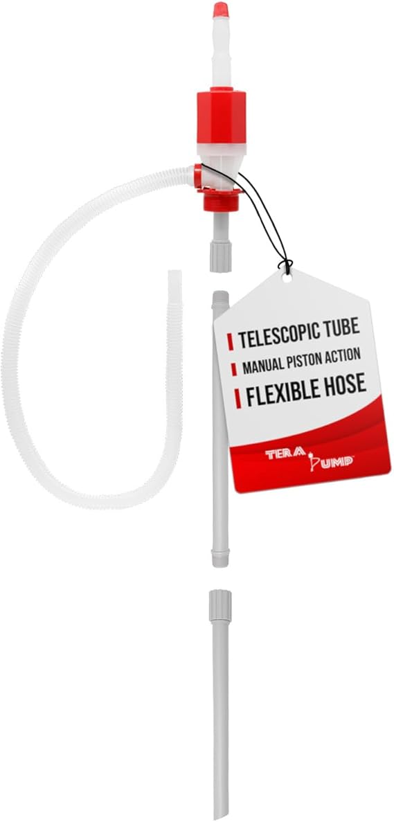 TERA PUMP Lightweight Water Drum Pump | BPA-Free, Food Grade, Fast Siphon, Emergency & Survival Use, Hand Transfer for Drinking Water & Fuel