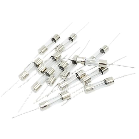 100Pcs Glass Cartridge Fuses Axial 8A 5x20mm Fast Blow Tube Fuse with Lead Wire 250V Circuit Protection Fusible Cutout for Replacing or Repairing Home Electronics