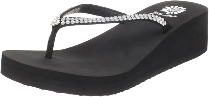 Yellow Box Women's Custard Wedge Flip Flop