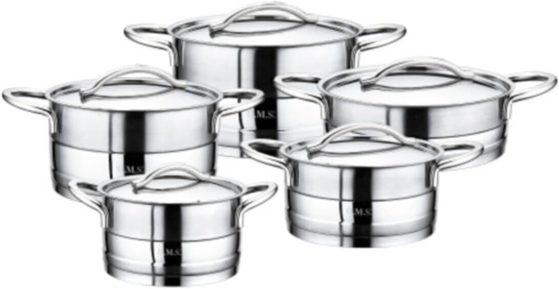 Oms 10 Piece (5 Piece) Cylinder Cookware Set