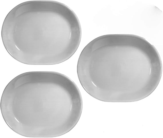 Corelle Livingware 12-1/4-inch Serving Platter, Winter Frost White-3-pack