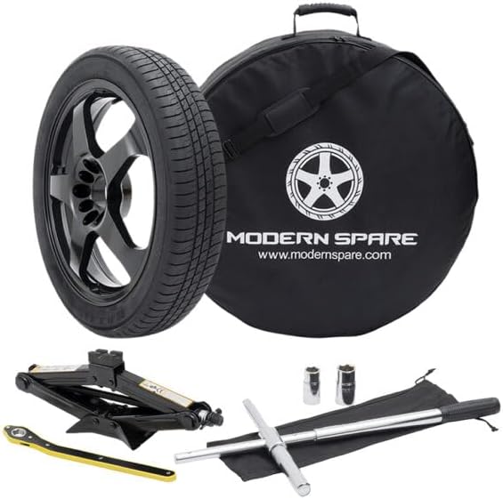 Modern Spare Complete Spare Compact Tire Kit With Carrying Case - Fits 2016-2026 Audi A5