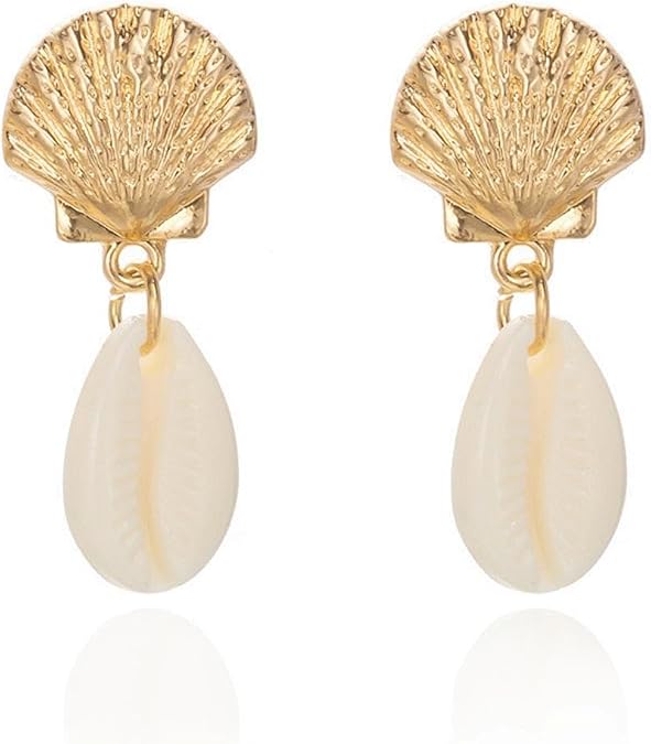 Summer Shell Starfish Conch Earrings for Women