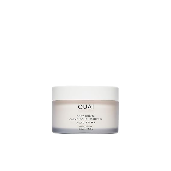OUAI Body Cream Travel Size, Melrose Place - Hydrating Whipped Body Cream with Cupuacu Butter, Coconut Oil & Squalane - Softens Skin and Delivers Healthy-Looking Glow - Sulfate Free Skin Care (3.4 Oz)