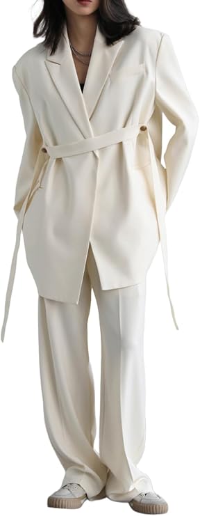 Women's Suit Two Pieces Peak Lapel Tuxedos Jacket & Pants Set for Formal Party Prom