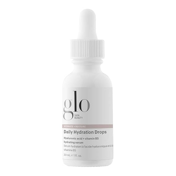 Glo Skin Beauty Daily Hydration Drops Hyaluronic Acid Face Serum | Hydrating serum for dry skin, hyaluronic acid + vitamin B5, plumps and replenishes moisture, lightweight daily skincare