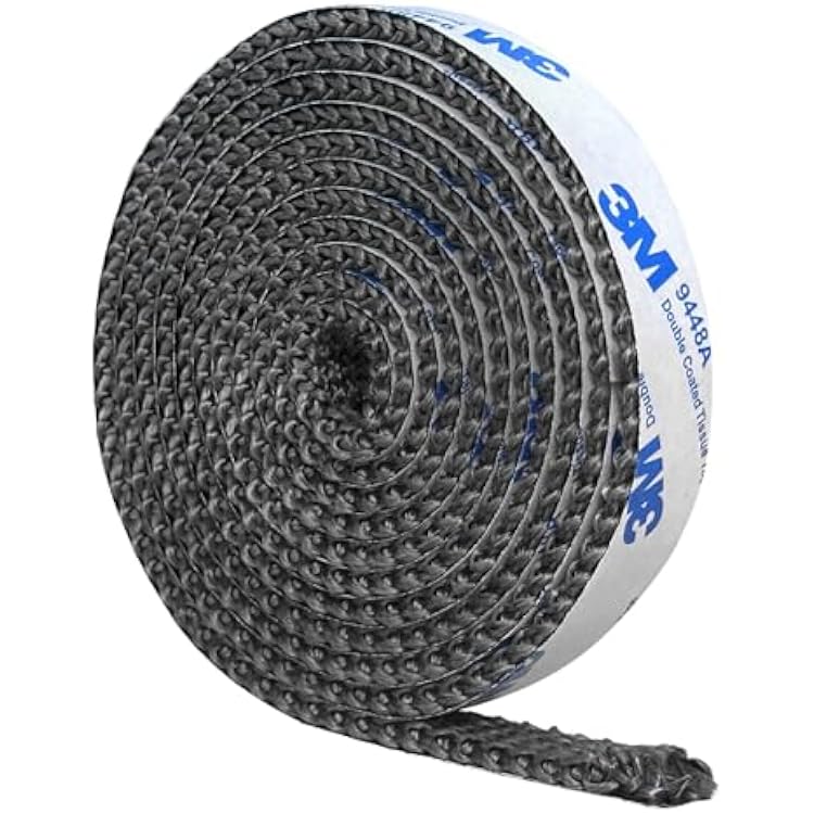 Wood Stove Gaskets, Flat Door Gasket Replacement for Woodstoves and Fireplaces, Self-Adhesive High Temperature Resistant Fiberglass Tape, Wide 5816mm, Thick 183mm, Grey Color, 72in
