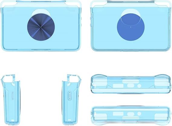 Suitable for Retroid Pocket Flip 2 Game Console TPU Protective Cover Transparent Anti-Drop Case (Transparent Blue)