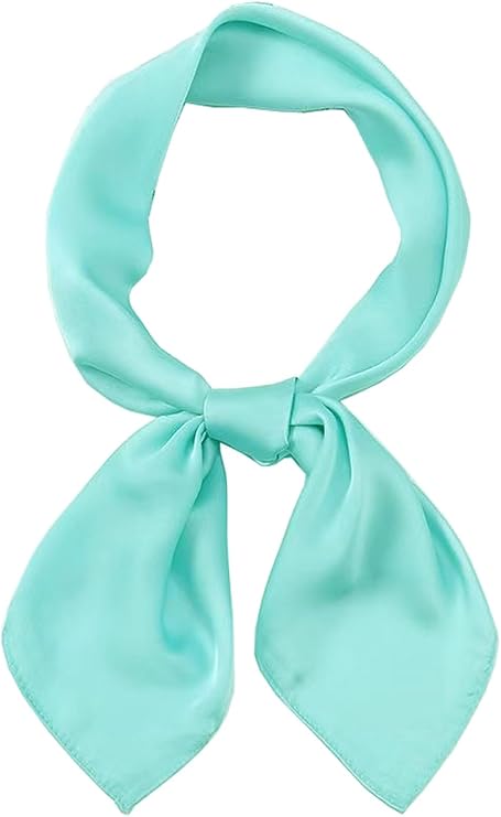 CHUNG Women Square Scarf 27.5" Emulation Silk Head Bandanas Neckerchief