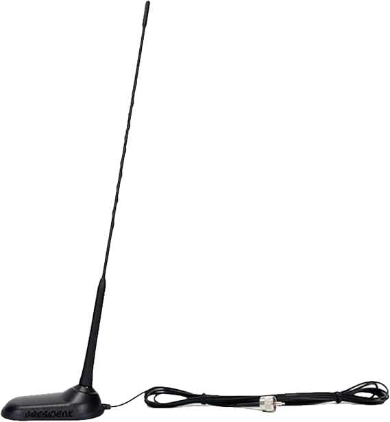 President Virginia Magnetic Mount CB Antenna, Easy to Install (Fixed Angled Whip)