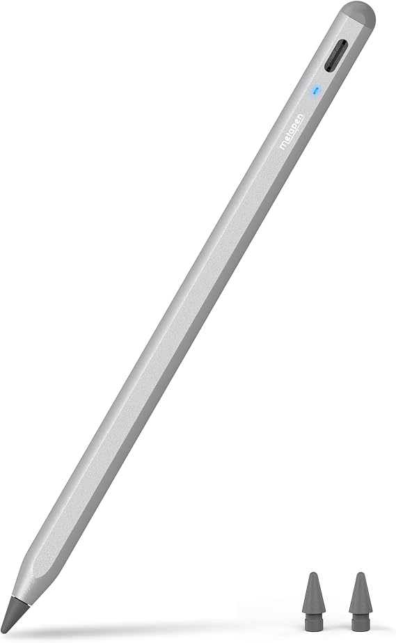 Metapen A8 iPad 2018-2026, Manyetik Cazibe, Avuç İçi Reddetme Kalemi