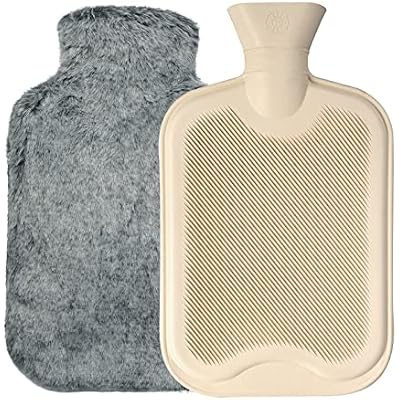 Hot Water Bottle with Soft Cover - 2.0L Large - Hot Water Bag for Pain Relief, Neck and Shoulders, Feet Warmer, Menstrual Cramps, Hot and Cold Therapy Great Gift for Women and Girls