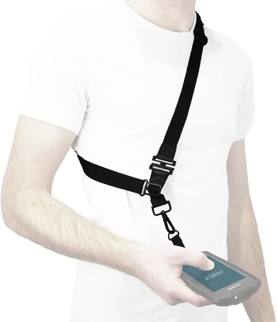 Mobilis Universal Breakaway Shoulder Strap with Textile Hook | 1 Attachment Point - Safety Release System - Removable Shoulder Pad - Compatible with Mobile Computers/Scanners