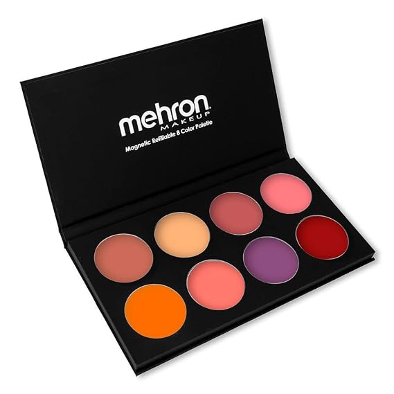 Mehron Makeup Cheek Cream, Cream Blush 8 Color Palette