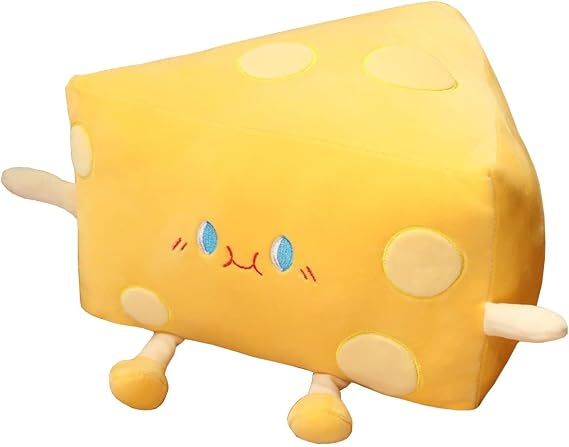 Goylmc Cheese Stuffed Toys - Food Bread Plush Pillow - Home Decoration Christmas Birthday Gift for Kids Boys Girls (Small)