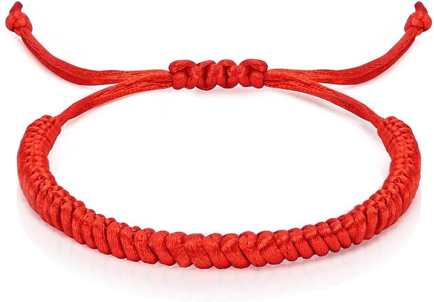Red String Bracelet 2-Pack, Handmade Adjustable Protection Rakhi Unisex