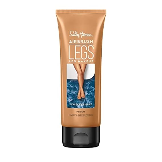 Sally Hansen Airbrush Legs, Leg Makeup, Medium, Easy Application, Flawless Looking Legs, Water Resistant, Transfer Proof Lotion
