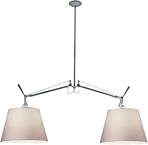 Artemide Tolomeo Double Shade Parchment Diffuser Suspension Lamp | 14"