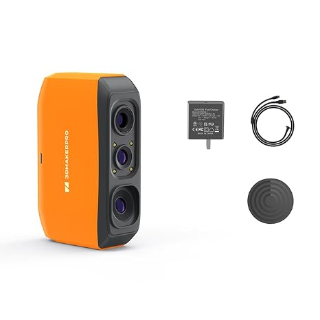 3DMakerpro Fox 3D Scanner, 0.07mm Accuracy 3D Scanner for 3D Printing, Entry-Level Easy Scanning for Small to Large Objects