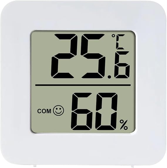 Mini Digital Thermometer, Temperature Hygrometer, Indoor Tabletop Thermometer, Large Numbers, Humidity Sensor, Baby Health Management, Heatstroke Prevention, High Precision, Compact, Influence