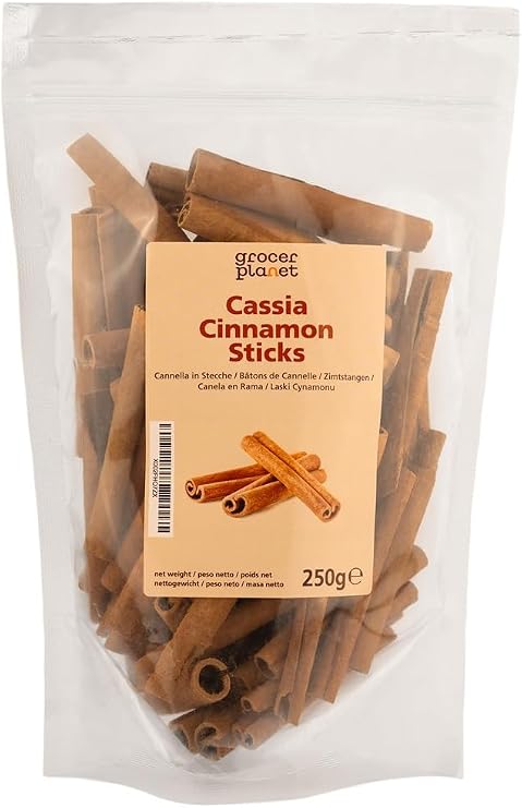 Grocer Planet - Cinnamon Sticks (250g) | Cassia Bark Quils 60mm