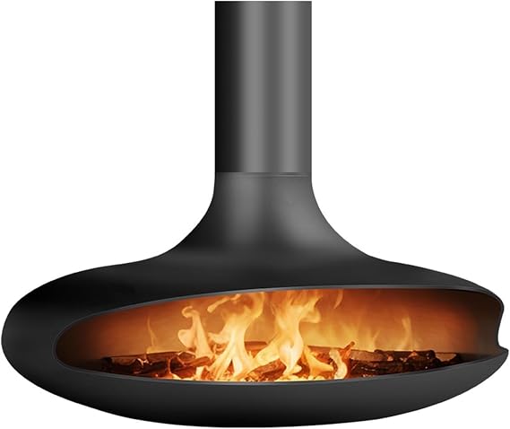 Electric Fireplace Hanging Wood-Burning Fireplace Home Villa Living Room Decoration Simulation Flame 3D Wood-Burning Version Fireplace Indoor Electric Fireplace(120cm)