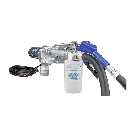 GPI - M-180 Series Fuel Transfer Pump, Automatic Shut-off Nozzle with Filter Kit, 18 GPM, 12 Volt (110612-02)
