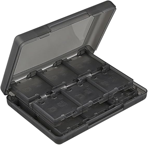 DECHOUS 28-slot Small Game Card Storage Box Plastic Rectangular Cards Container for Handheld Console for Travel