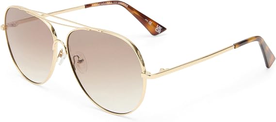 Le Specs. Abracadabra Sunglasses - Bright Gold, Aviator, Women's, Soft Glamorous Style