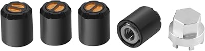 DJX 4PCS Aluminum M2.5 Wheel Nut Center Cap Locking Hubs for TRX-4M TRX4M Etc 118 RC Crawler Car Black and Gold
