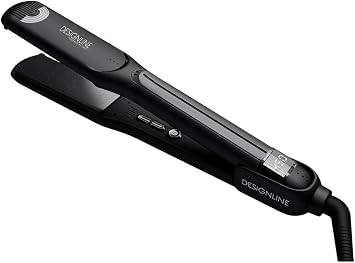 Black Titanium Flat Iron, 450F Max - Powered by Croc- Professional Hair Iron Straightener with Auto Shut Off