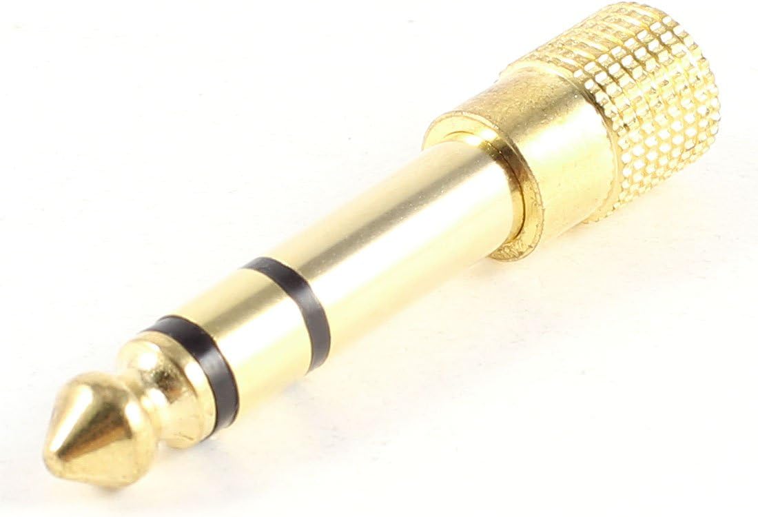 uxcell Microphone Connector 6.5mm Male Plug to 3.5mm Stereo Jack Audio Goldton