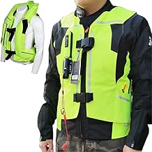 Anti-Fall Inflatable Vest Racing Suit Riding Vest Airbag,Professional Airbag Vestwith Reflective Strip for Protects Back,Waist, HIPS, Vertebra, Tail (Green S)