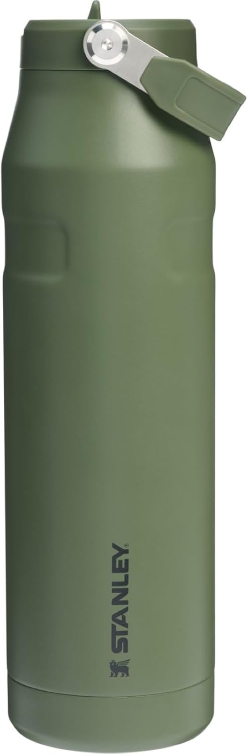 Stanley IceFlow Aerolight Flip Straw 2.0 Pipetli Su Şişesi, Haki Dried Pine, 1.06 Litre
