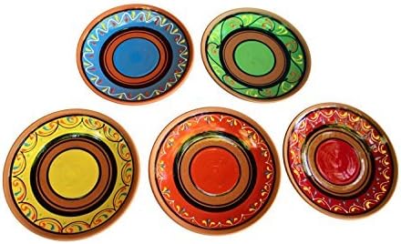 Spanish Terracotta 5-Piece Salad Plate Set, Multicolor