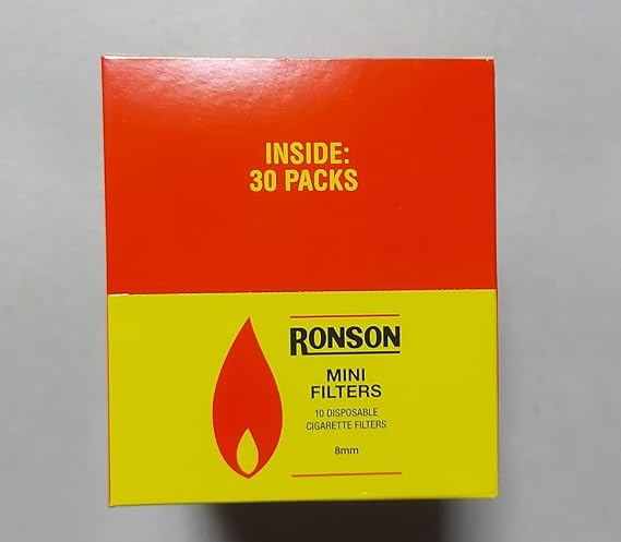 RONSON Disposable Mini Filters 30 x 10 Packs Full Box