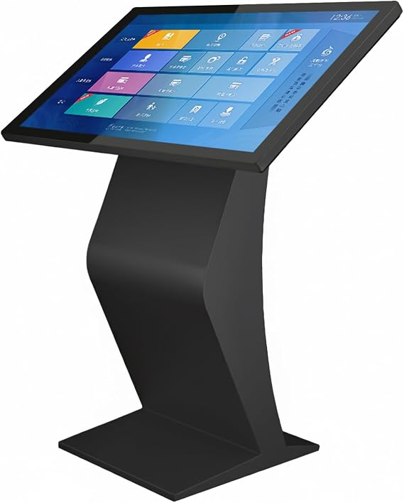 22/32 Inch Capacitive Touch Digital Signage Display, 1080p Lcd Screen Advertising Display Kiosk Interactive Totem Floor Standing with USB/HDMI/Wifi for Android Black-22Inch