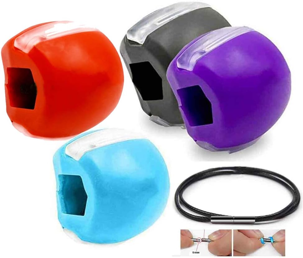 Jawline Exercise, Chewing Ball Jaw Mouth Shaper Facial Muscle Tightener, for Strengthening and Tightening Jaw and Neck Area.