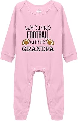 Watching Football with My Grandpa Gift Baby Boy or Baby Girl Bodysuit Baby Onesie 0-24Months