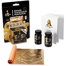 Speedball Mona Lisa Composition Gold Leaf Kit, Includes 25-Sheets, Adhesive and Sealer for Metal Gilding Crafts