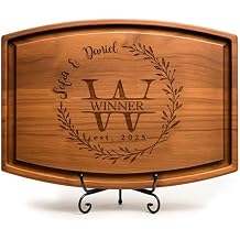 Personalized Cutting Board-Custom Cutting Board Wood Engraved Charcuterie Board-Personalized Wedding Gifts for Couple, Bridal Shower, Anniversary, Housewarming & Personalized Mothers Day Gift for Mom