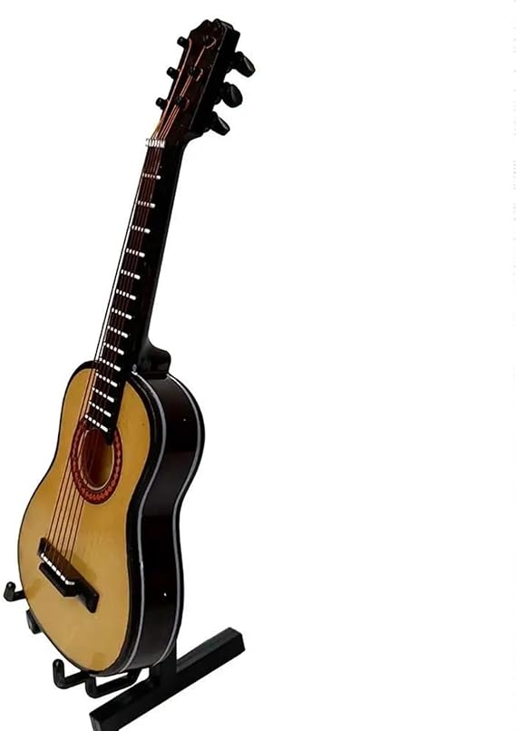 Decorative Musical Instrument Models Guitar Musical Instrument Ornaments Exquisite Musical Instruments Model Wooden Collection Miniature Musical Instruments(A)