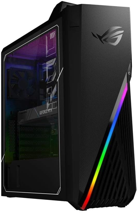 ASUS ROG Strix GA15DH Gaming Desktop PC, AMD Ryzen 7 3700X, GeForce GTX 1660 Ti, 16GB DDR4 RAM, 512GB PCIe SSD, Wi-Fi 5, Windows 10 Home, GA15DH-BS762